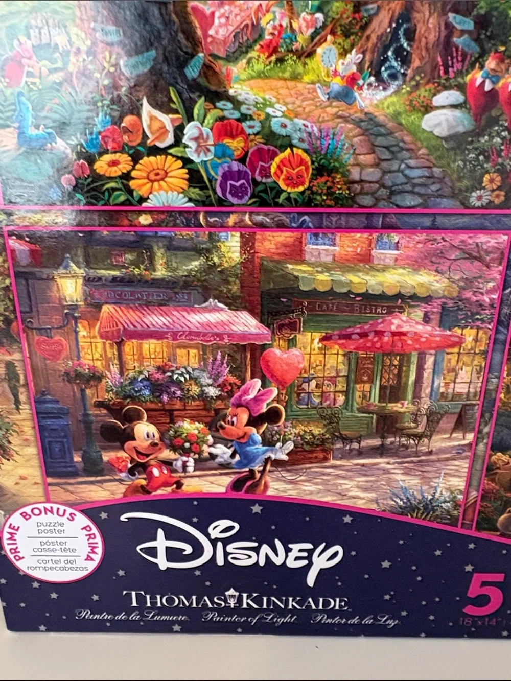 Disney Thomas Kinkade 4-Scene 500 Piece Puzzle Set